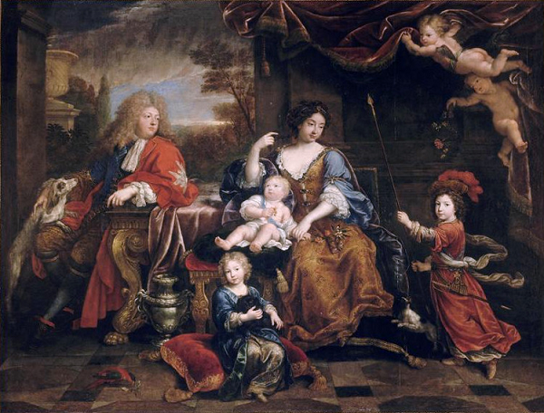 Famille de Louis le Grand Dauphin en 1687 - par Mignard